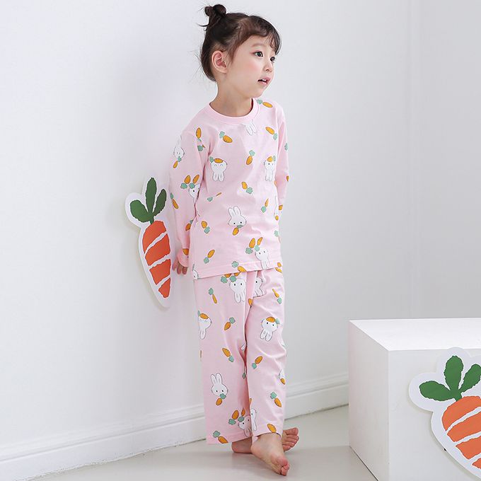 正韓 Cogibu - 極舒適無螢光劑 100% 有機棉幼兒/兒童睡衣/家居服套裝組-兔寶寶