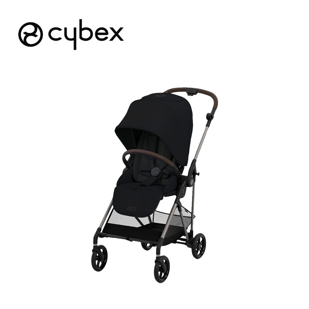 德國 Cybex - Melio 雙向嬰兒推車(含新生兒座墊組)-輕量款-黑色
