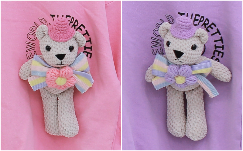 韓國 Coco rabbit - 熊熊娃娃蝴蝶結袖套裝-粉紅