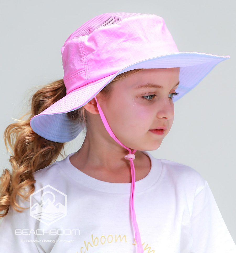 韓國 Beach Boom - 韓製UPF50+防水透氣防曬帽-優格白