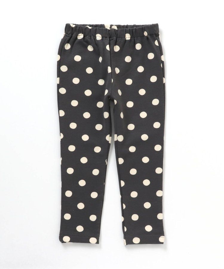 日本 BREEZE - 休閒百搭鬆緊長褲(9分丈)-碎花-淺鵝黃