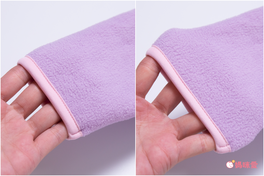 MAMDADKIDS - 搖粒絨連帽保暖外套-淺藍色x灰色