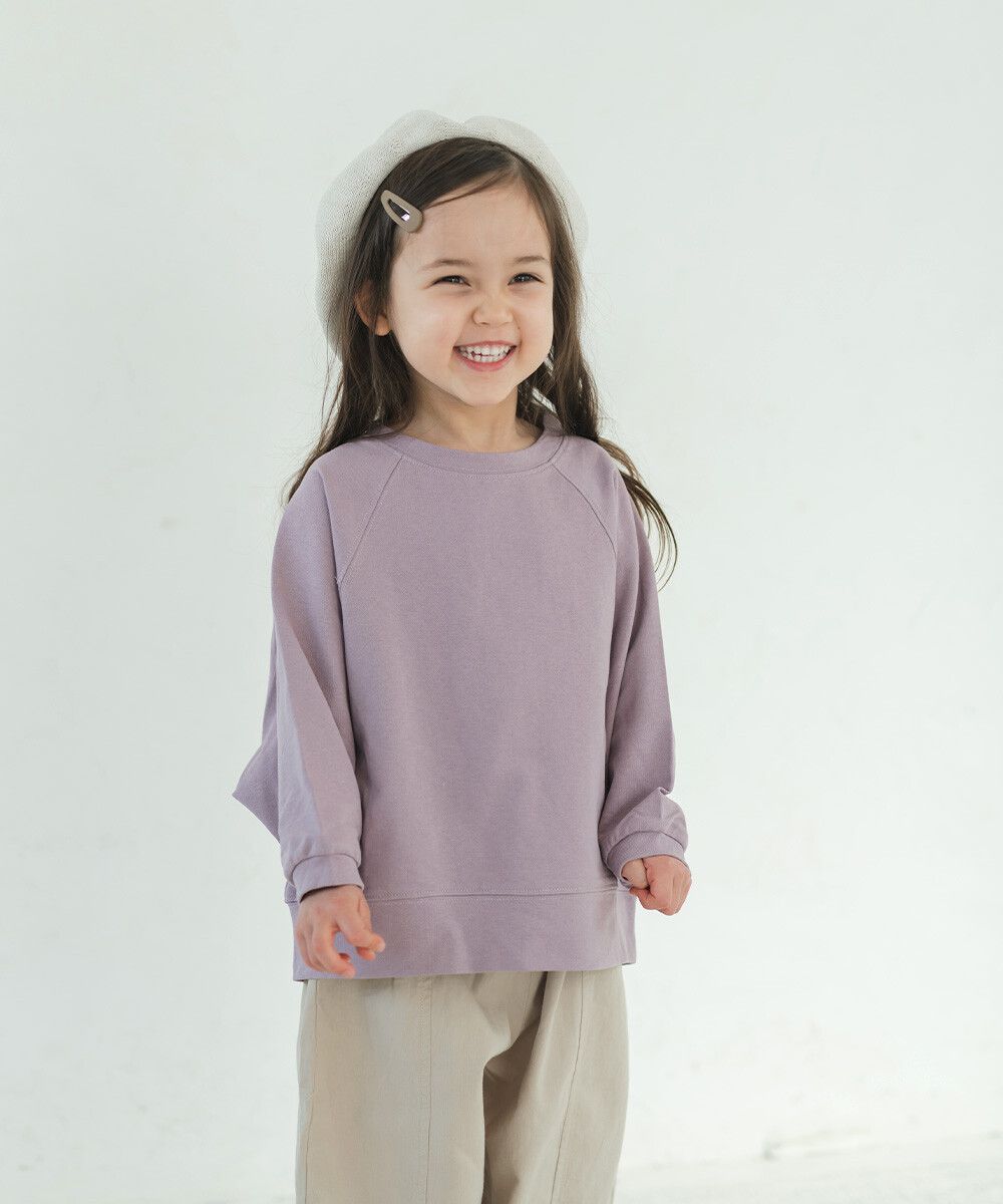 日本 riziere - 純棉Oversize風大學T-薰衣草