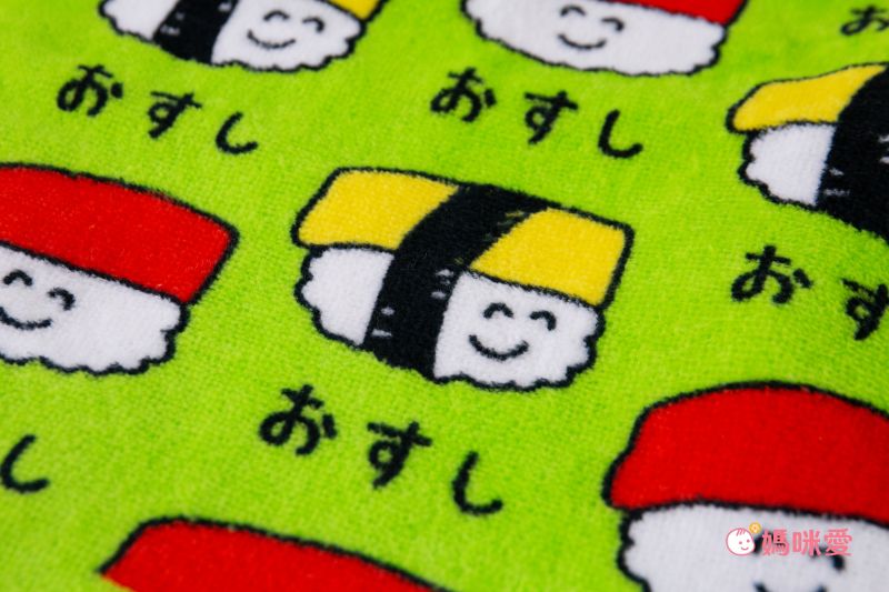 日本 OKUTANI - 童趣插畫方巾/手帕-恐龍-粉橘