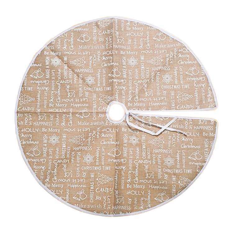 MODACore 摩達客 - 摩達客-耶誕祝福語淺棕咖啡色聖誕樹裙