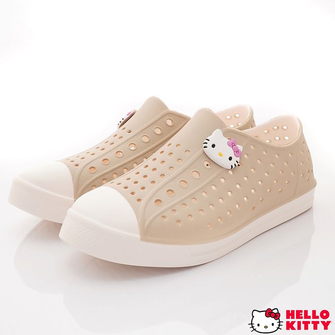 HELLO KITTY - HELLO KITTY-洞洞休閒便鞋-823638奶茶(中大童段)-休閒鞋-奶茶