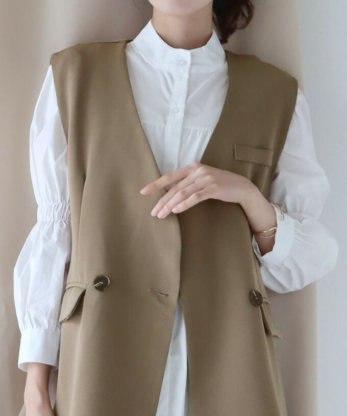 日本 BLUE EAST - 百搭率性西裝背心-黑