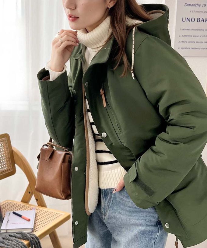 日本 Classical Elf - [熱銷NO.1]  3WAY百搭保暖連帽防風外套-淺米杏