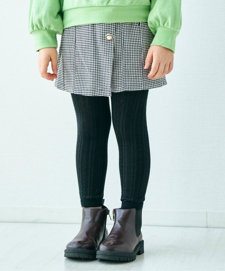 日本 apres les cours - 小奢華金屬鈕扣俏麗褲裙-棕色