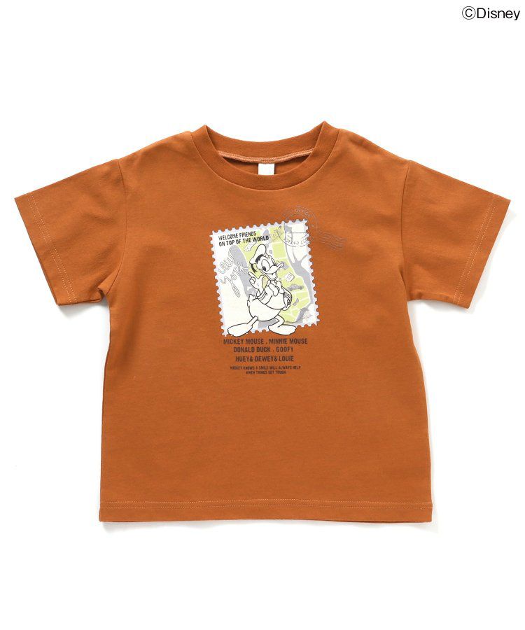 日本 BREEZE - 迪士尼聯名 印花短袖上衣-旅行郵票-紫色高飛狗