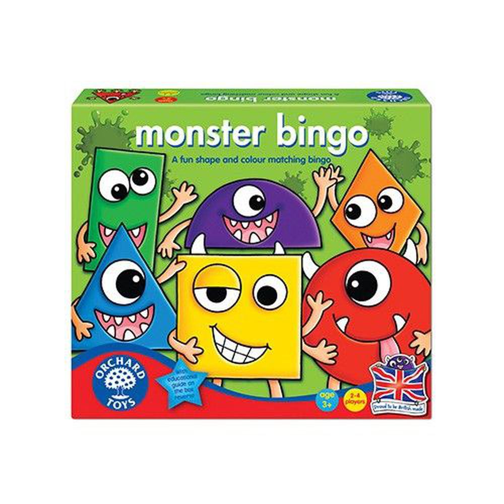 英國 Orchard toys - 桌遊-形狀顏色-怪獸賓果 Monster Bingo-3歲以上