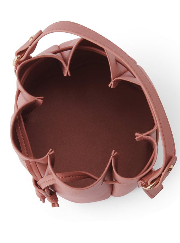 日本 GRL - 皮革抽繩水桶包/手提包-身可可 (F)