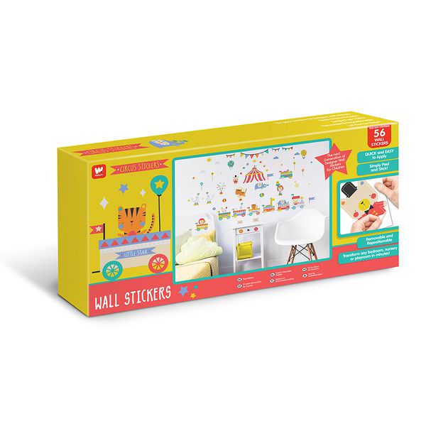 英國 Walltastic - 童趣壁貼-馬戲團-56張貼紙