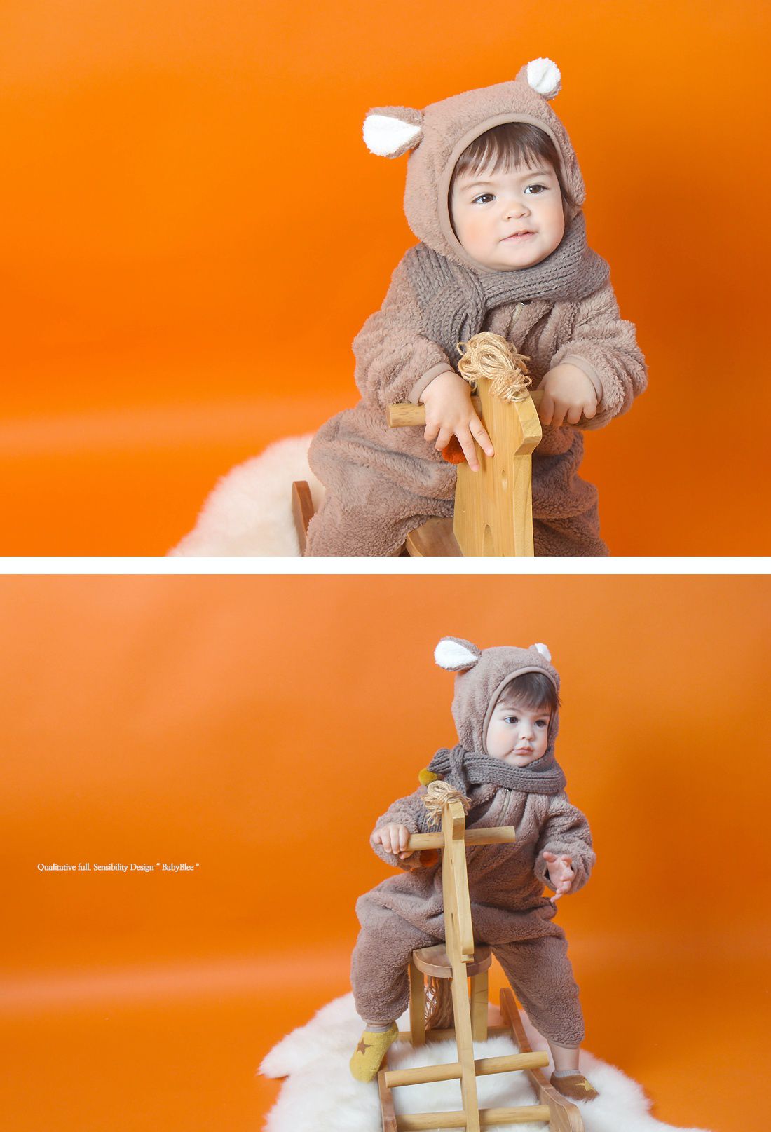 韓國 Babyblee - 雙色球球針織圍巾-粉紅 (FREE)