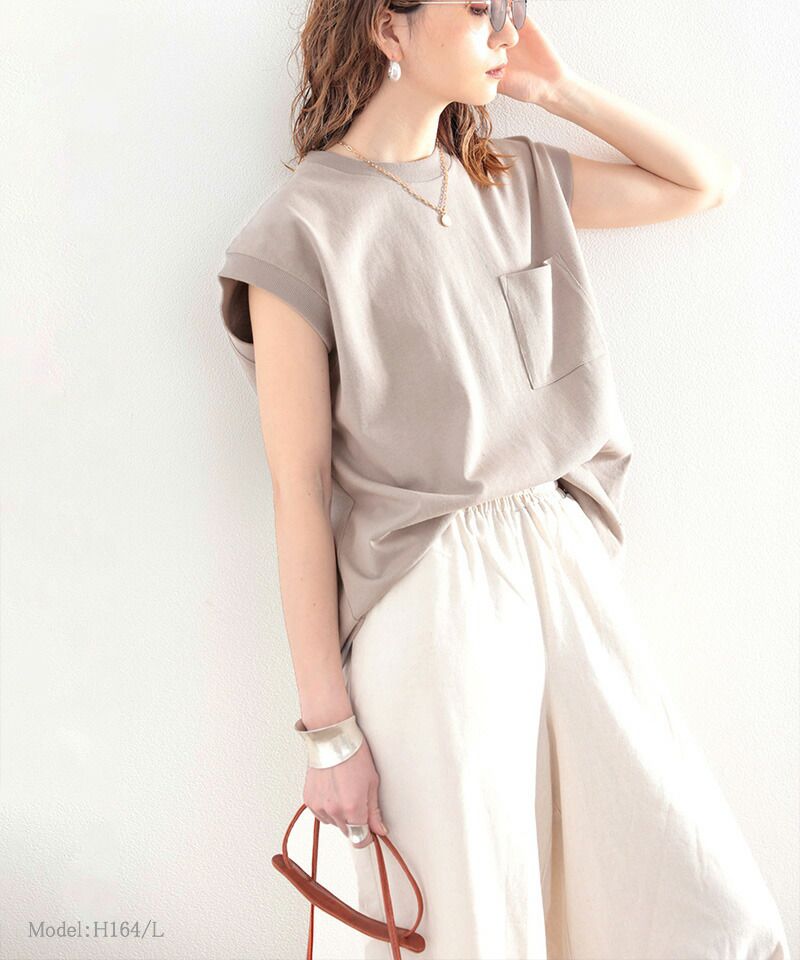 日本 Classical Elf - 100%美國棉厚磅圓領無袖上衣-白