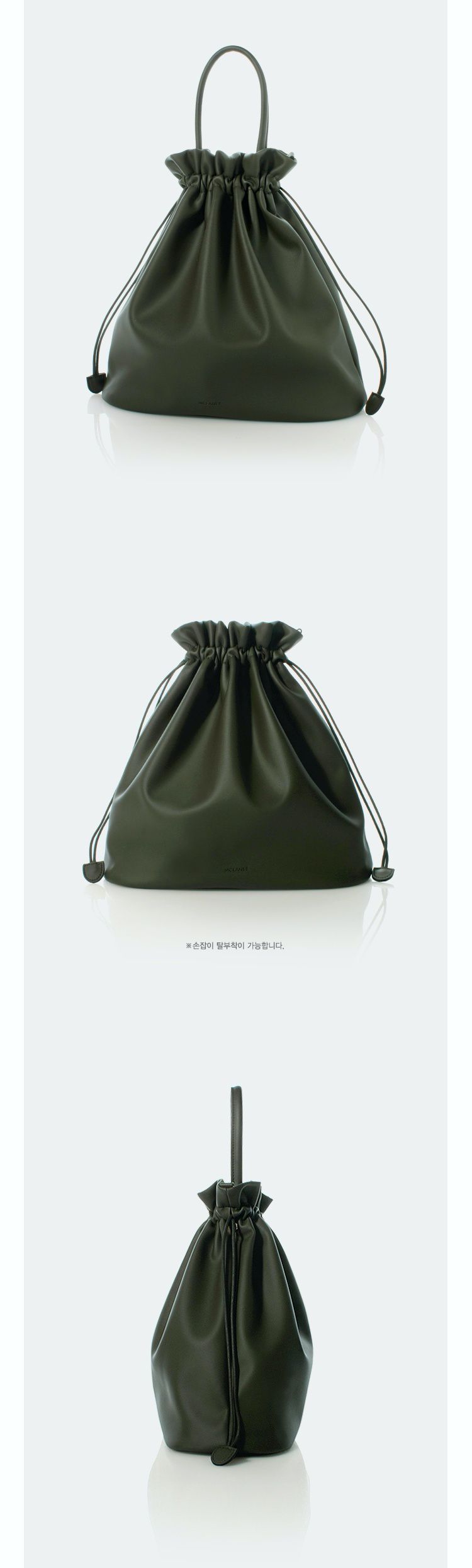 韓國 Mclanee - TUZEN束口包-橄欖綠 (30*29.5*12.5cm)