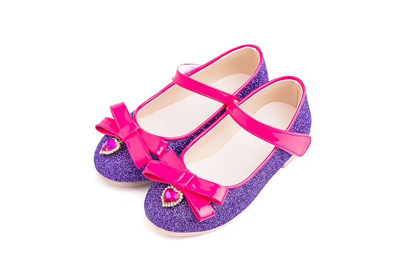 韓國 OZKIZ - 亮粉紫寶石愛心皮鞋