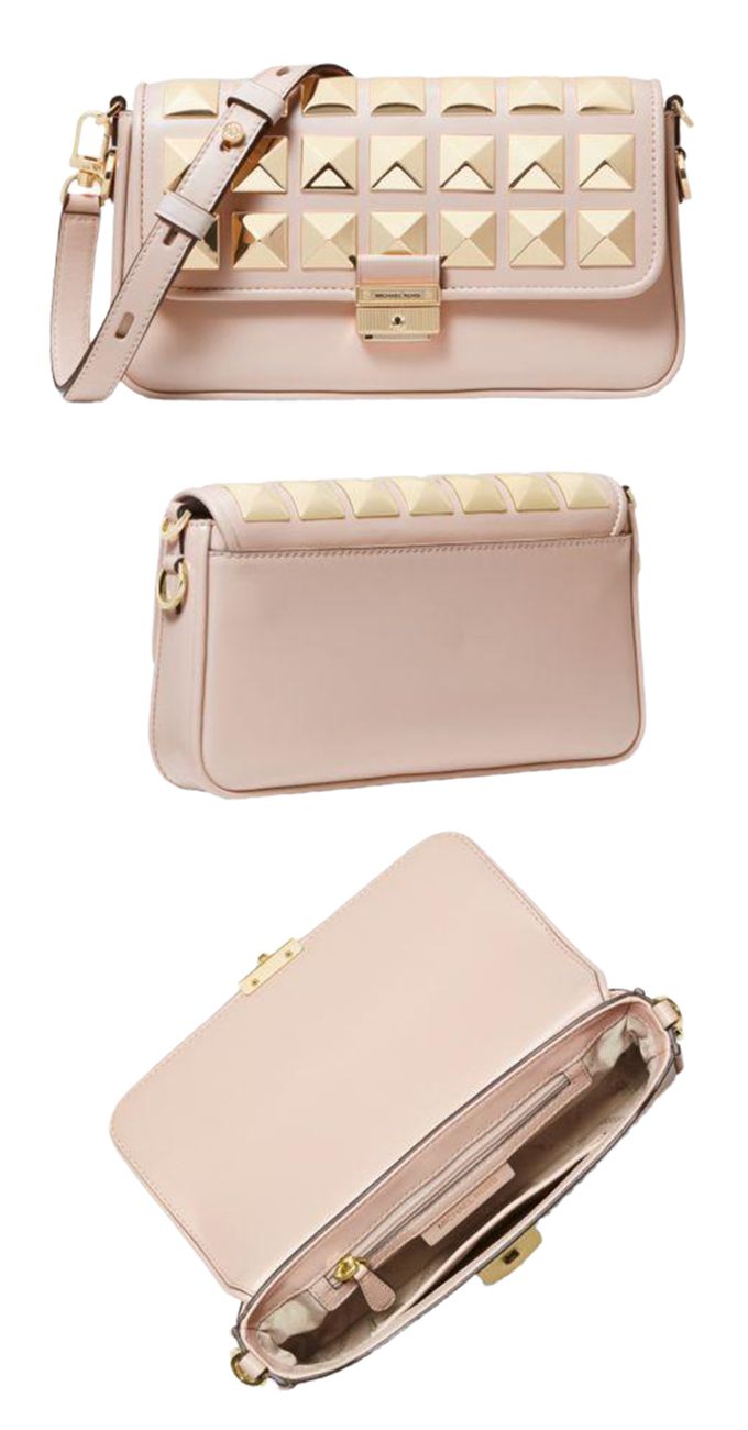 MICHAEL KORS - 鉚釘造型翻蓋兩用包-粉