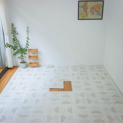 PLAYZU - 秋之楓葉-現代風系列巧拼-卡其色 (單片58*58cm)-六片入