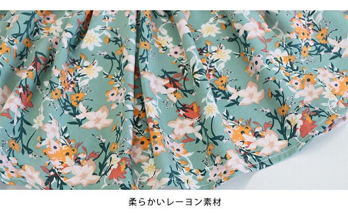 日本 BLUE EAST - 絕美平口縮腰泡泡袖洋裝-碎花-藍