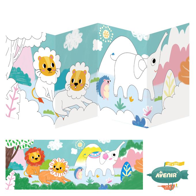 德國 Avenir Kids 艾維尼 - AK-A 畫筆類-絲滑可水洗蠟筆-我的絲滑可水洗蠟筆, 12 色獅子王