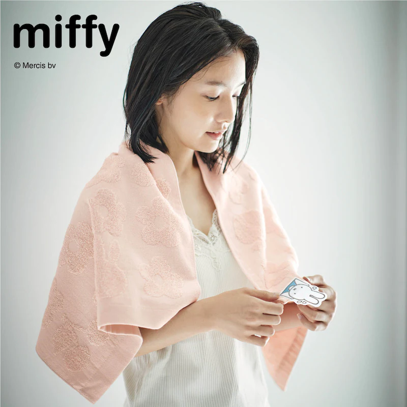 日本千趣會 - 米飛 日本製今治純棉浴巾-粉 (45x100cm)