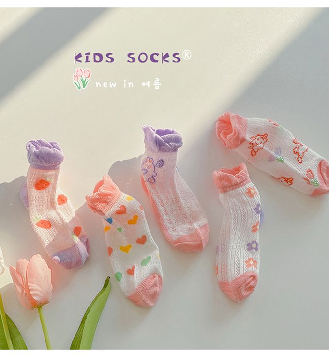 JB clothes - 五入一組-1163奶兔星球網眼襪