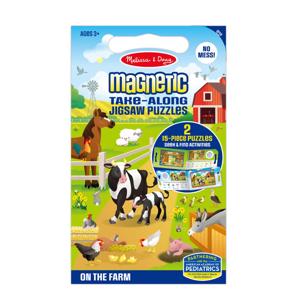 美國瑪莉莎 Melissa & Doug - MD 拼圖-磁力拼圖遊戲書, 農場, 30片