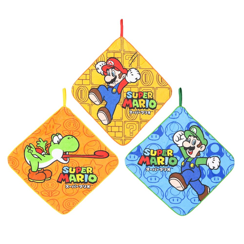擦手巾3件組-超級瑪利歐 (約28×28cm)