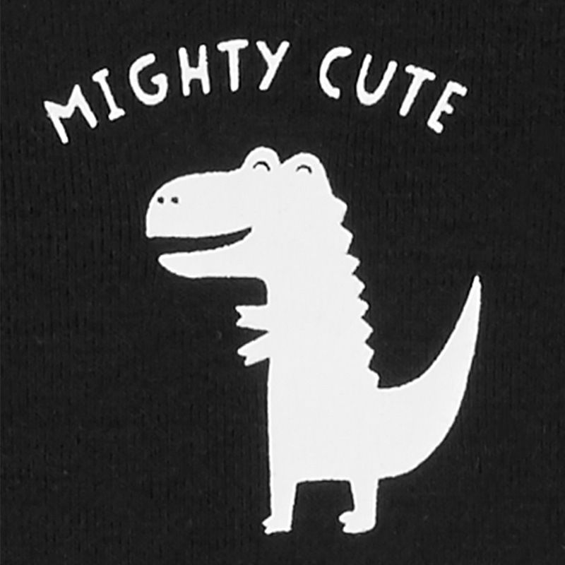 美國 Carter's - 嬰幼兒100%純棉長袖包屁衣四件組-恐龍世界