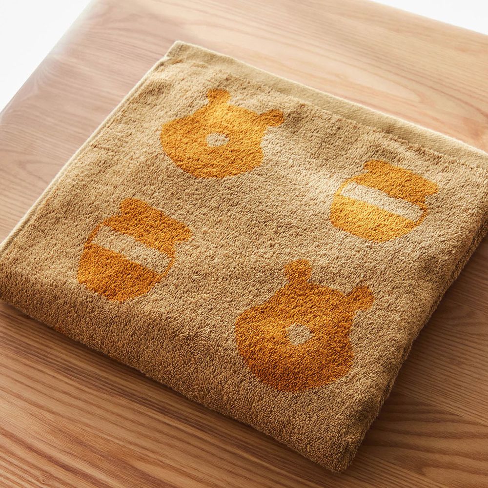 日本千趣會 - 迪士尼 浴巾兩件組-維尼-黃 (55x115cm)