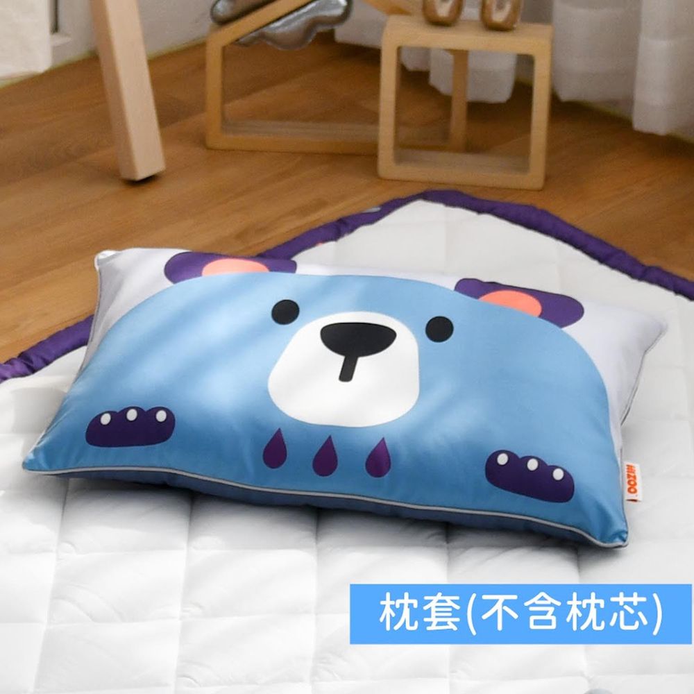 韓國 Hello HiZoo - 手工製可愛動物防蟎抗菌兒童枕套-守護熊 (30x50cm)