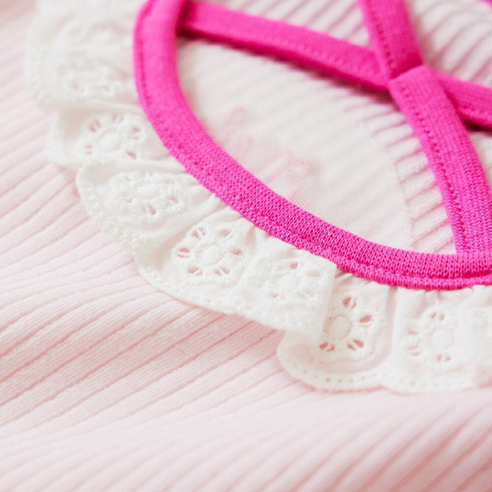 日本 ma lalumiere store - 三麗鷗聯名 背交叉澎澎短袖上衣-酷洛米-紫