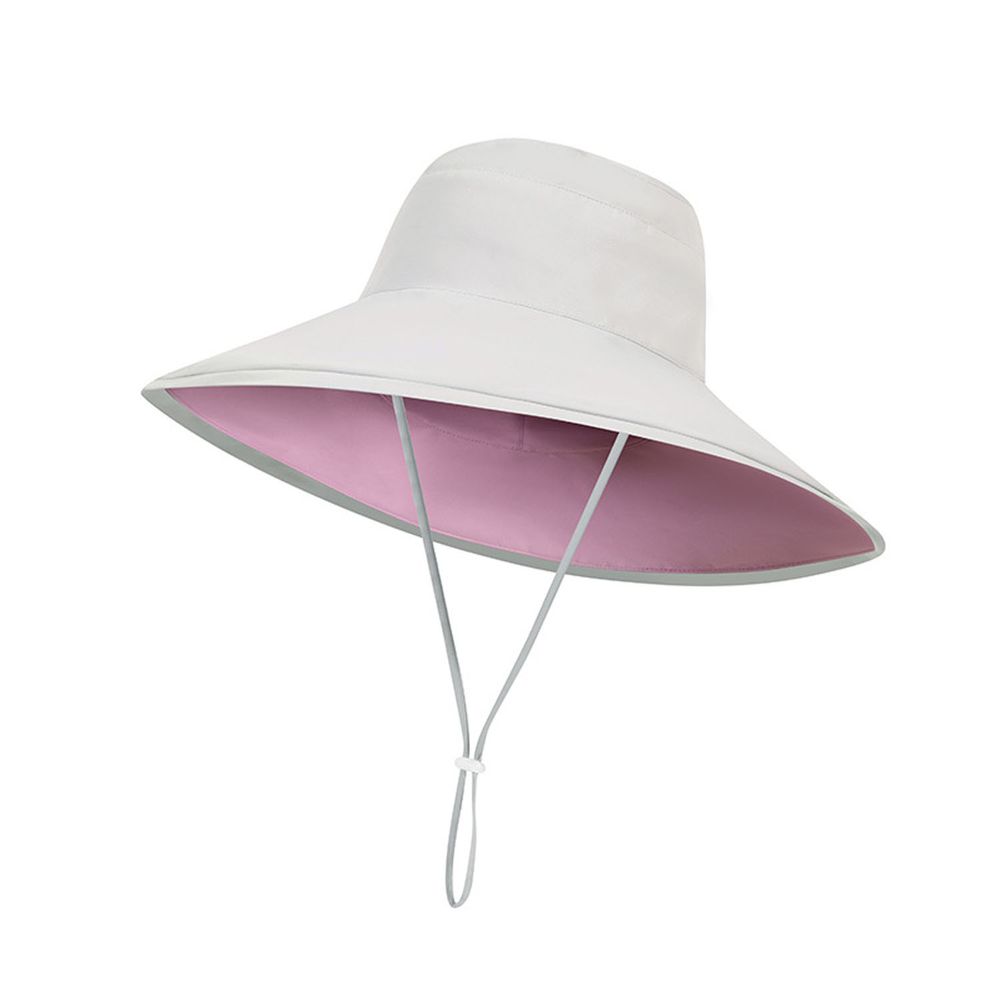 抗UV大帽沿防曬遮陽帽-氣質灰