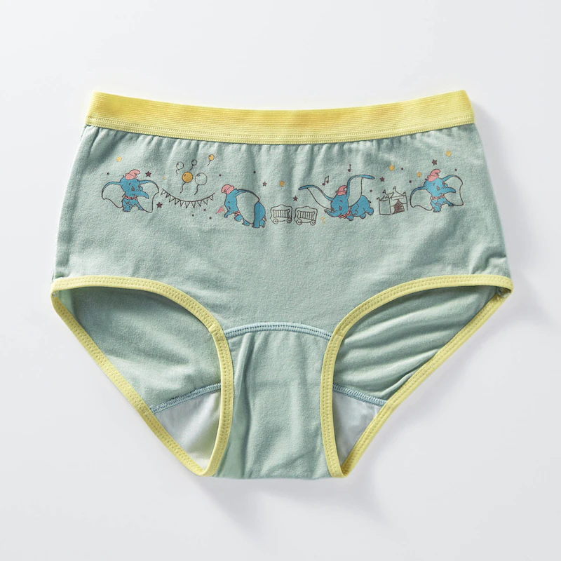 日本千趣會 - 迪士尼印花棉質內褲(媽媽)-米妮檸檬-藍綠