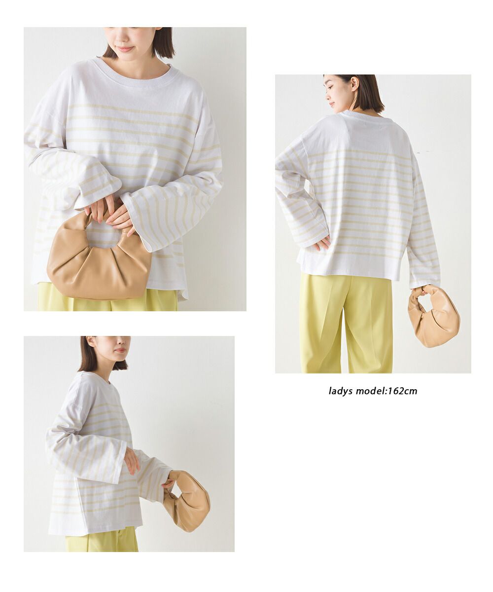 日本 OMNES - 顯瘦百搭條紋長袖上衣-黑x白