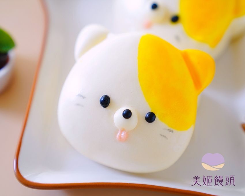 美姬饅頭 - 小貓咪鮮乳造型刈包-6入-40g/顆