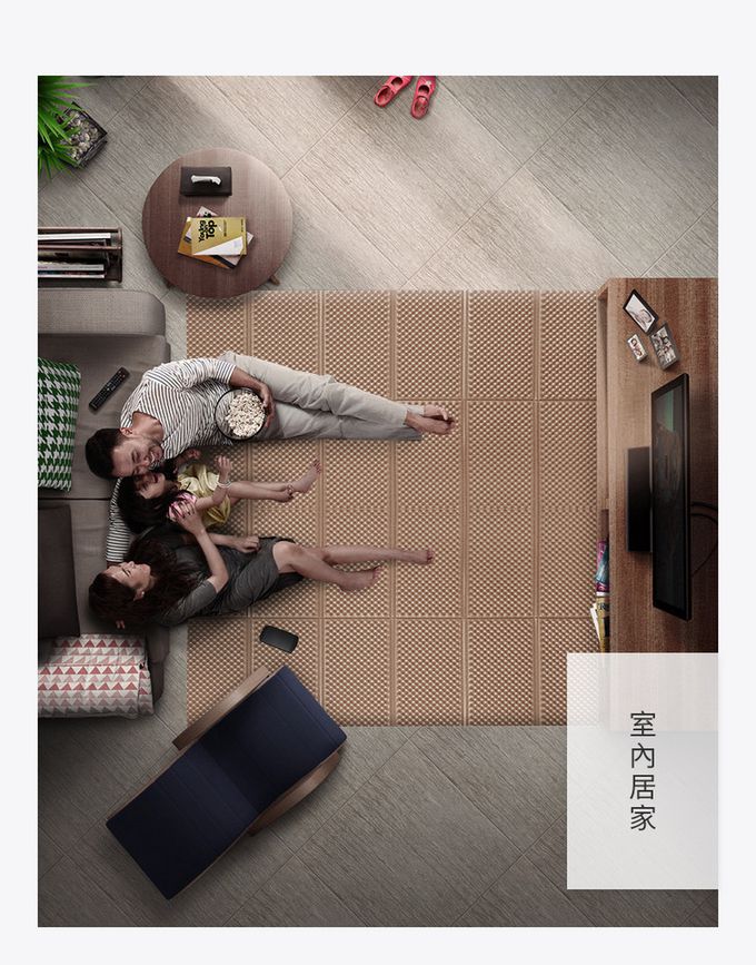 SHANER - 銀膜蛋殼防潮睡墊-卡其色