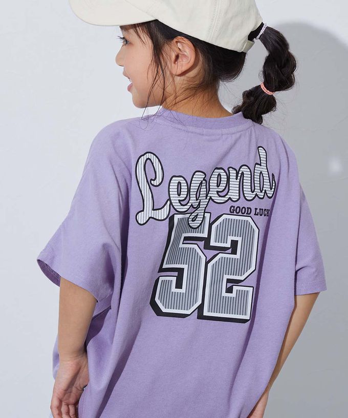 日本 devirock - 100%棉 帥氣印花寬版落肩T恤-TOUGH-炭黑