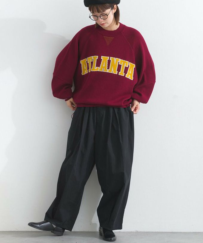 日本 Lupilien - 明亮撞色學院風抽繩針織上衣-海軍藍