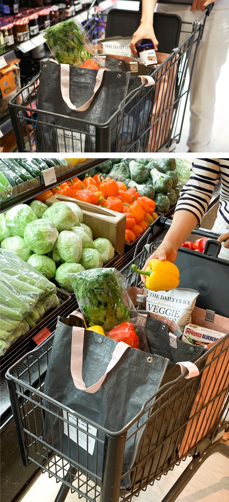 韓國 Dailylike｜綁帶帆布大型購物袋 ✿ 防水、耐重50kg、容量大