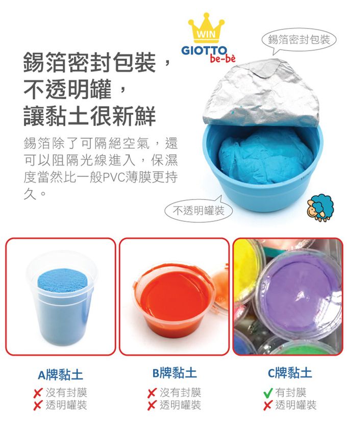 GIOTTO BEBE - 寶寶超軟黏土-4合1-紅黃-400g