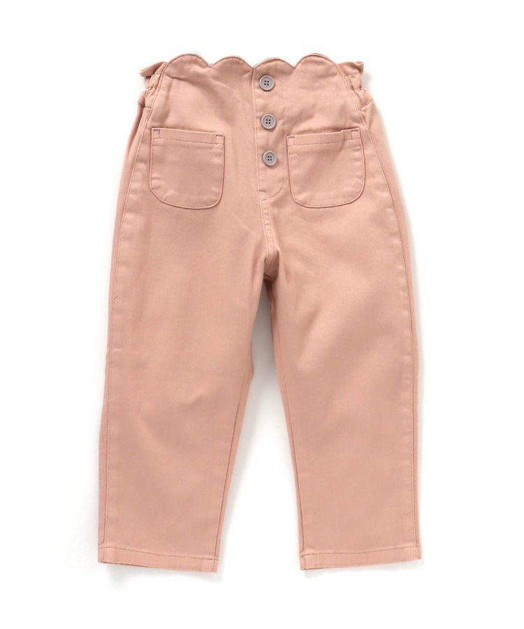 日本 apres les cours - 腰部花苞優雅設計長褲-水藍