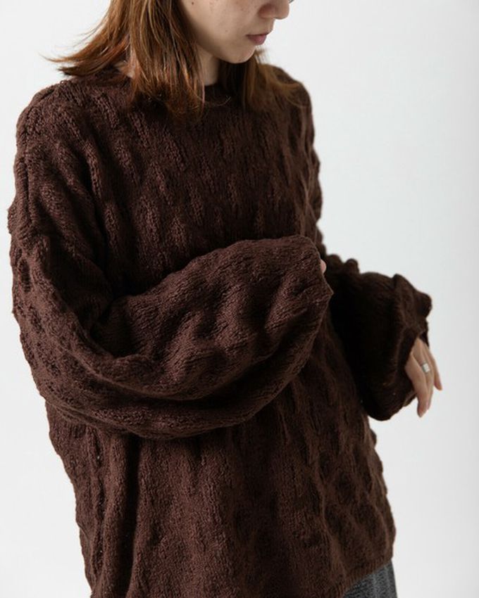 日本 gleam - 柔軟微透蓬鬆馬海毛針織上衣-寶貝藍