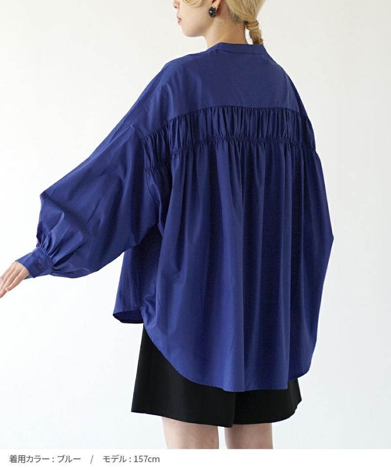 日本 zootie - 慵懶感後抽繩長袖襯衫-米杏