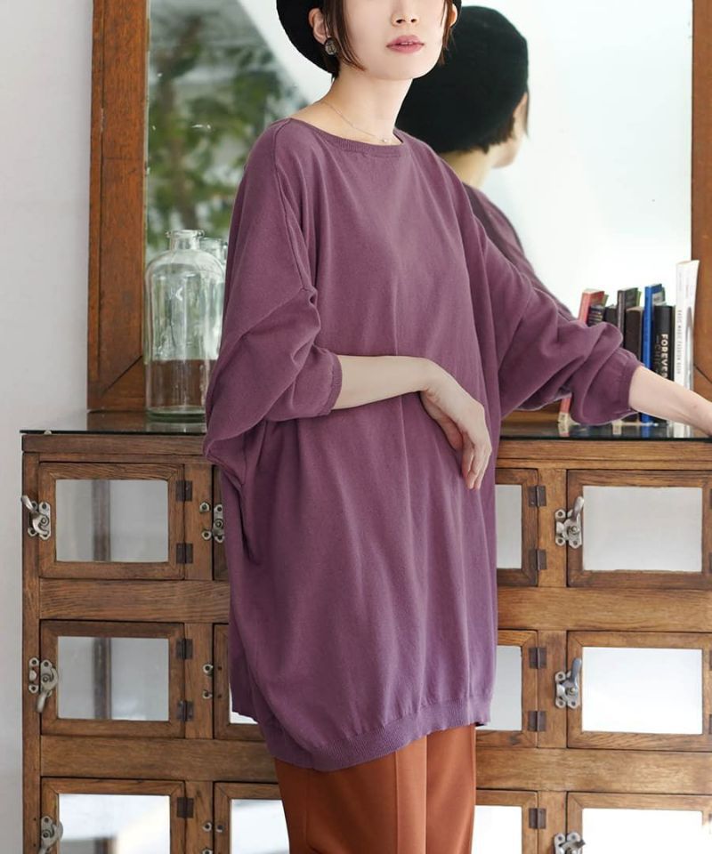 日本 zootie - 純棉薄針織飛鼠長袖上衣-蜜桃