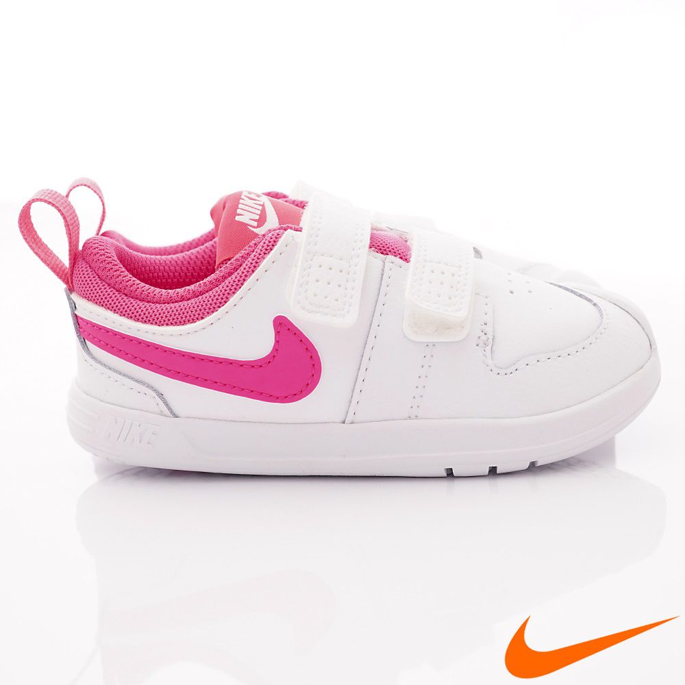 NIKE - 童鞋-雙絆帶簡約休閒鞋(小童段)-白粉