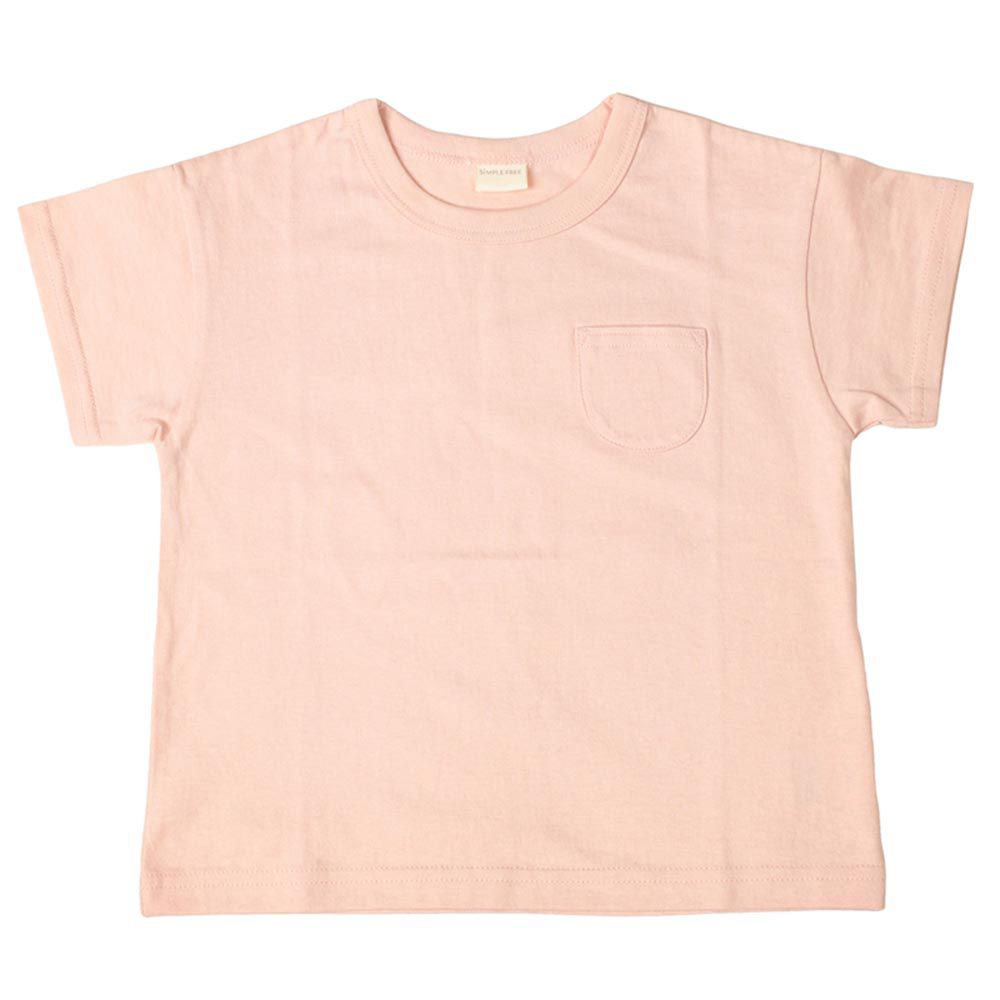 akachan honpo - 短袖經典T恤-天竺材質-粉紅色