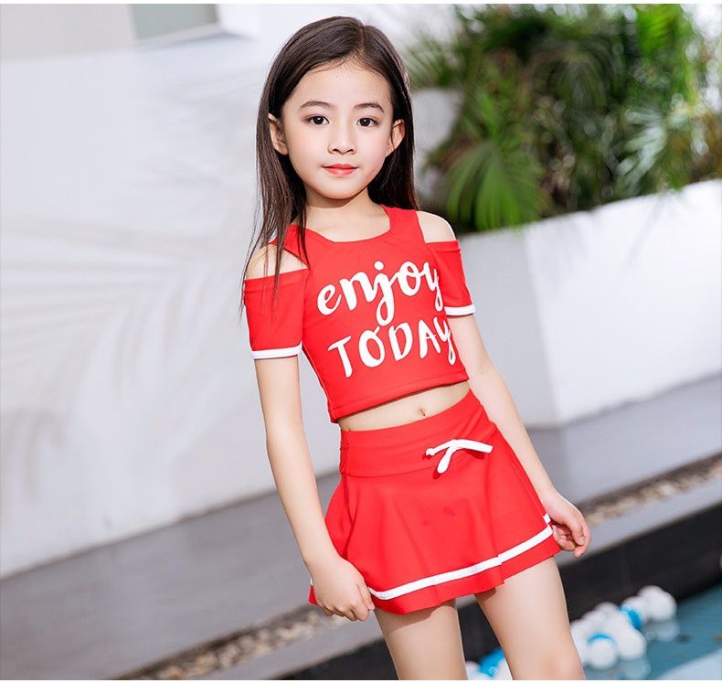 運動風挖肩泳裝套裝-enjoy today-粉色