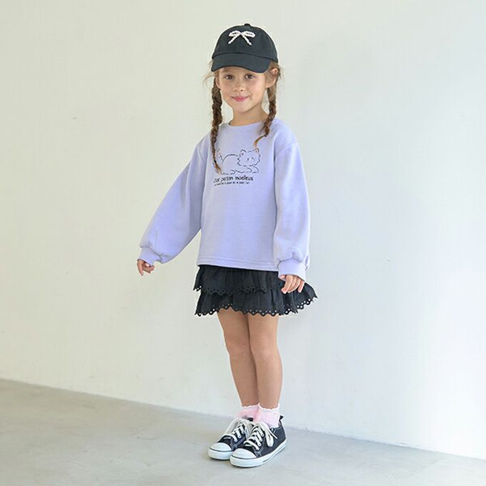 日本 Lycee mine - 百搭印花春季長袖上衣-淺灰